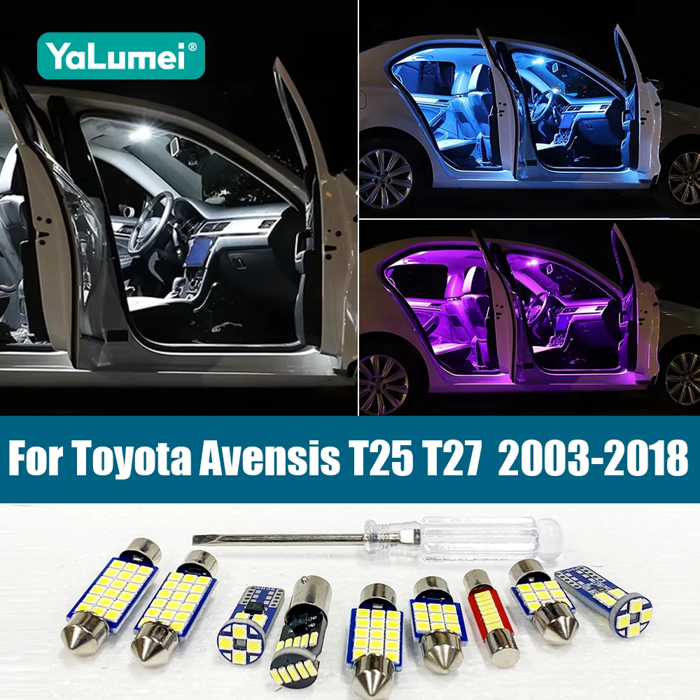 For Toyota Avensis T25 T27 2003-2015 2016 2017 2018 Car LED Bulbs Interior Reading Lamp Vanity Mirror Trunk Light Accessories
For Toyota Avensis T25 T27 2003-2015 2016 2017 2018 Car LED Bulbs Interior Reading Lamp Vanity Mirror Trunk Light Accessories