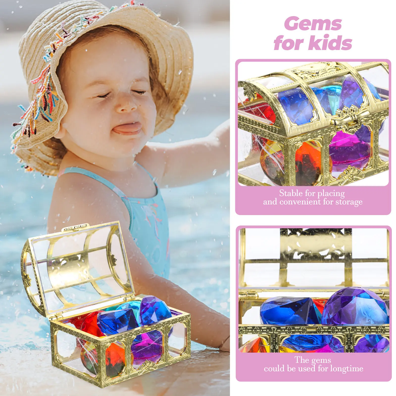 1Set Treasure Pirate Box Summer Swimming Gems Diamonds Random Colorful Fake Gems Children Treasure Chest Creative Imaginative
1Set Treasure Pirate Box Summer Swimming Gems Diamonds Random Colorful Fake Gems Children Treasure Chest Creative Imaginative