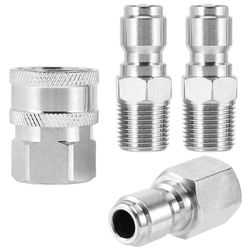 【Must-Haves】NPT 3/8-дюймовый комплект быстрого разъема из нержавеющей стали «папа» и «мама», адаптер для мойки высокого давления, вилка быстрого разъема
【Must-Haves】NPT 3/8-дюймовый комплект быстрого разъема из нержавеющей стали «папа» и «мама», адаптер для мойки высокого давления, вилка быстрого разъема
