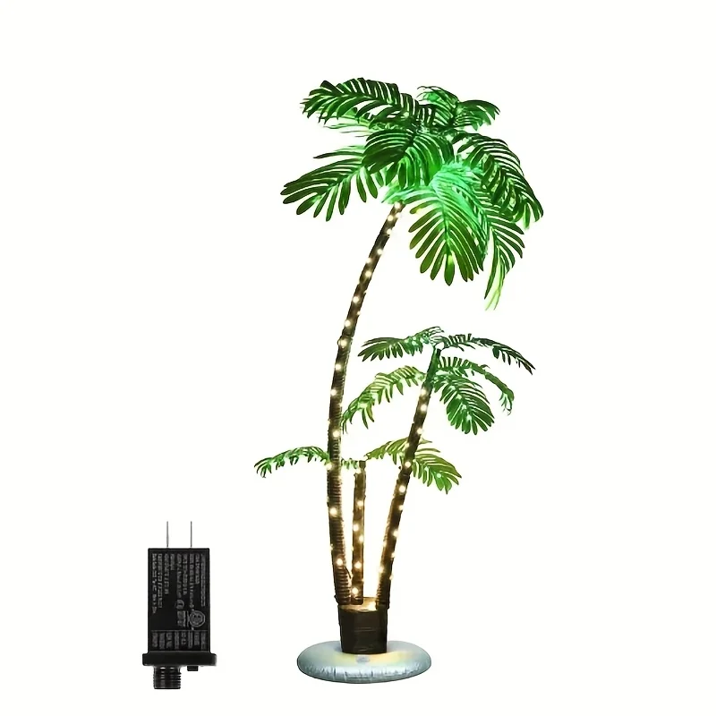 6ft LED Lighted Artificial Palm Trees with 3 Trunks for Outside Patio Yard Pool Porch Deck Party Tropical Decor
6ft LED Lighted Artificial Palm Trees with 3 Trunks for Outside Patio Yard Pool Porch Deck Party Tropical Decor