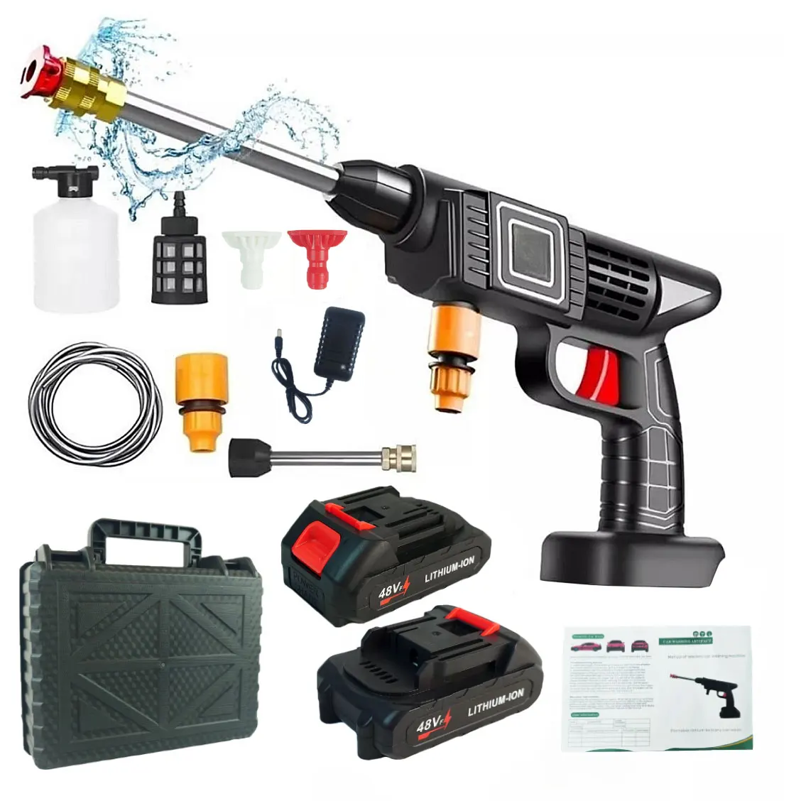 Professional 48v Machine Wireless Cleaner Repair Kit High Pressure Car Wash Machine Spray Gun
Professional 48v Machine Wireless Cleaner Repair Kit High Pressure Car Wash Machine Spray Gun