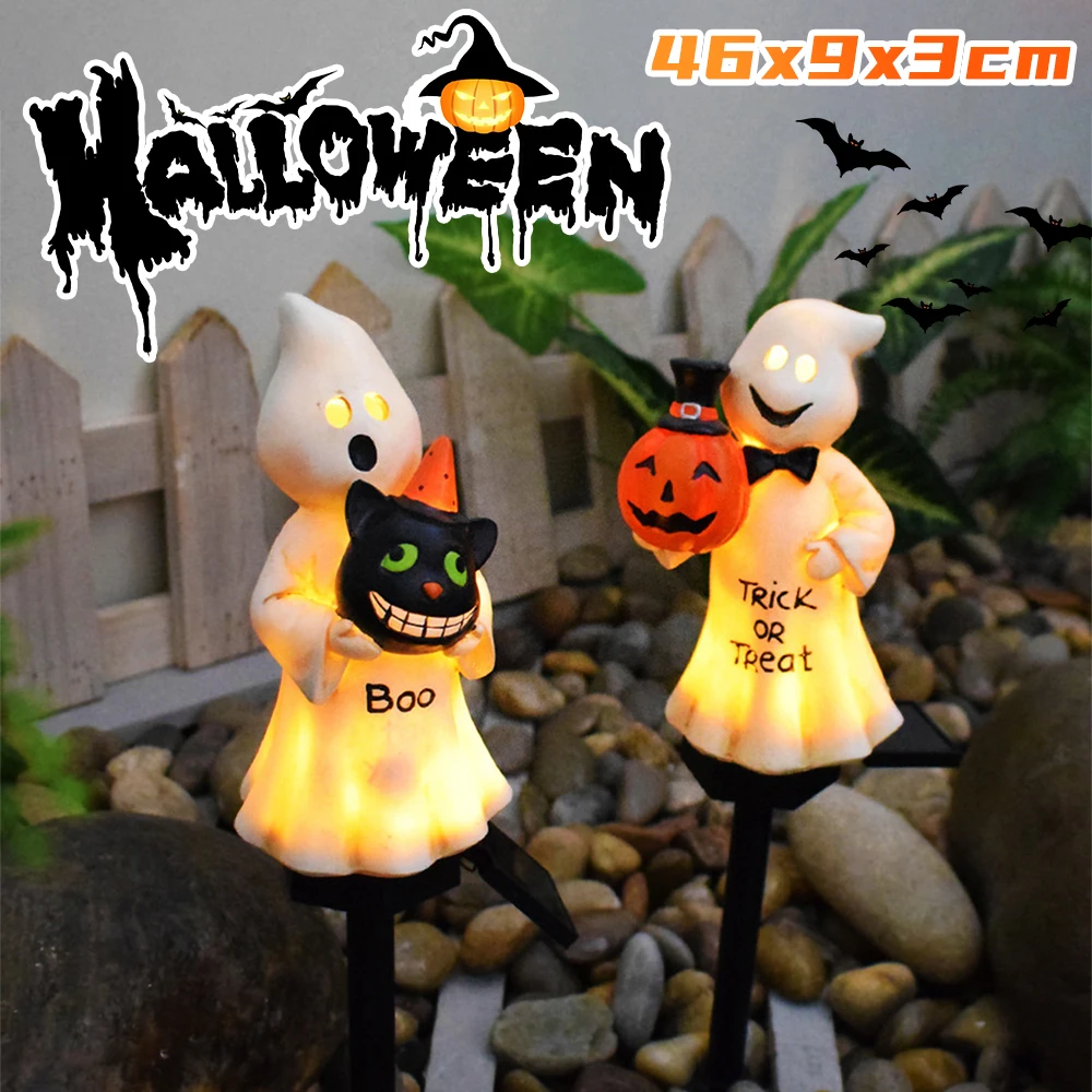Halloween Solar Ghost Stake Light Resin LED White Ghost Light Anto On & Off Lighted White Ghost Ornament for Haunted House Decor
Halloween Solar Ghost Stake Light Resin LED White Ghost Light Anto On & Off Lighted White Ghost Ornament for Haunted House Decor