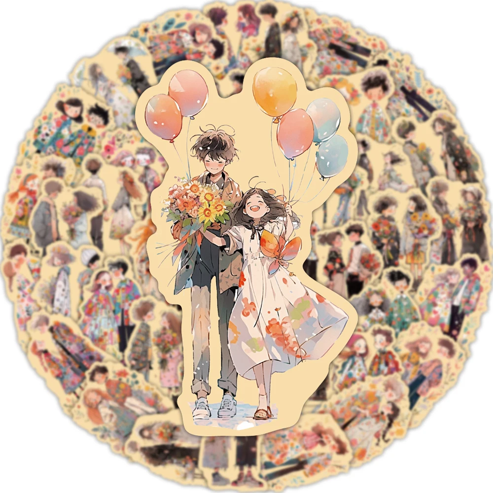 50PCS Vintage Romantic Cartoon Couple Graffiti Art Sticker Creative Personalized Valentine's Day Gift Decoration Scrapbook
50PCS Vintage Romantic Cartoon Couple Graffiti Art Sticker Creative Personalized Valentine's Day Gift Decoration Scrapbook