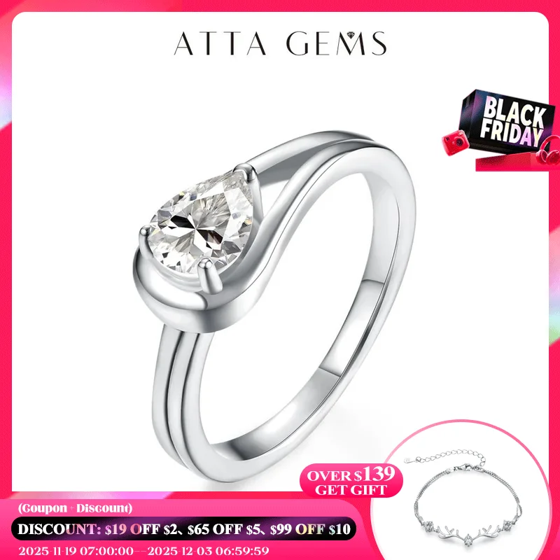 ATTAGEMS D Color VVS1 Real 925 Sterling Silver Gold Moissanite Rings for Women Passed The Diamond Tester Engagement Fine Jewelry
ATTAGEMS D Color VVS1 Real 925 Sterling Silver Gold Moissanite Rings for Women Passed The Diamond Tester Engagement Fine Jewelry