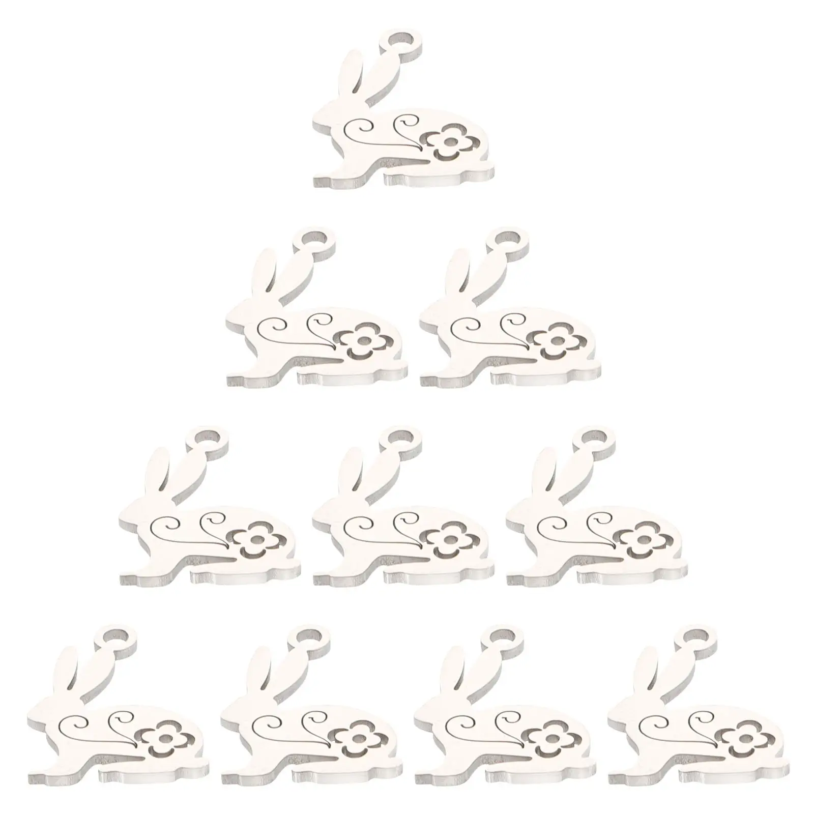10 Pcs Rabbit Charms Stainless Steel Pendant DIY Jewelry Accessories Handmade Crafts Gifts Necklace Decorations Bracelet Parts
10 Pcs Rabbit Charms Stainless Steel Pendant DIY Jewelry Accessories Handmade Crafts Gifts Necklace Decorations Bracelet Parts