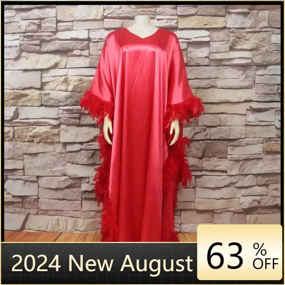 Feather African Dresses for Women 2024 Traditional Nigeria Wedding Plus Size Abaya Dubai Boubou Dress Muslim Robe Femme Clothes
Feather African Dresses for Women 2024 Traditional Nigeria Wedding Plus Size Abaya Dubai Boubou Dress Muslim Robe Femme Clothes