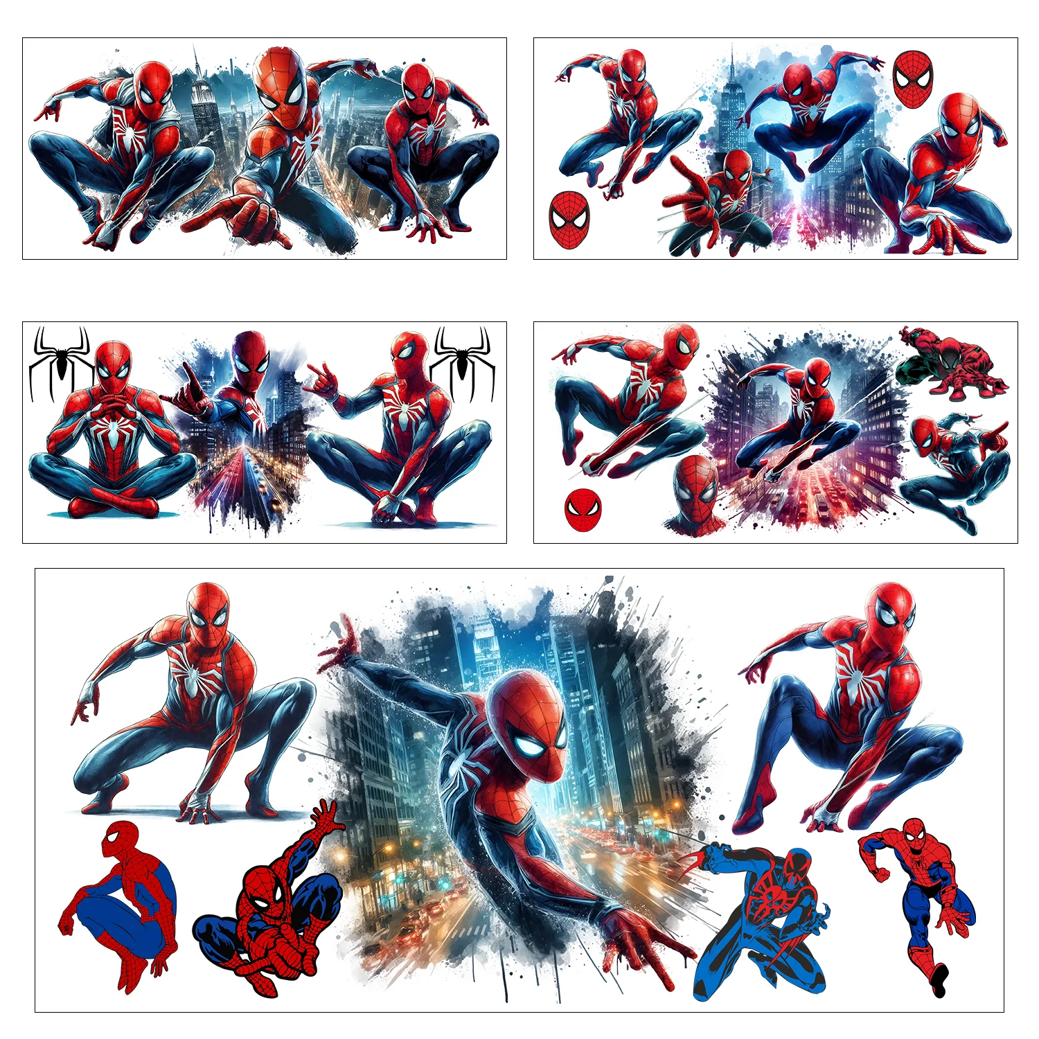5 sheets super hero spider Series easy peel waterproof DIY Decals 3D transfers uvdtf stickers 16oz uv dtf cup wraps
5 sheets super hero spider Series easy peel waterproof DIY Decals 3D transfers uvdtf stickers 16oz uv dtf cup wraps