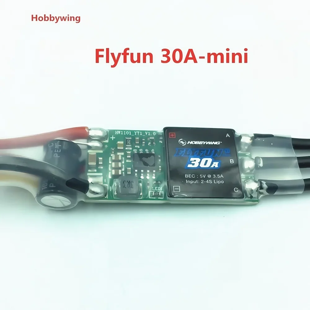 Hobbywing FlyFun-30A-MINI-V5: Электронный регулятор скорости 30 А (бесщеточный) 2-4S, 5 В/3,5 А BEC для радиоуправляемых самолетов
Hobbywing FlyFun-30A-MINI-V5: Электронный регулятор скорости 30 А (бесщеточный) 2-4S, 5 В/3,5 А BEC для радиоуправляемых самолетов