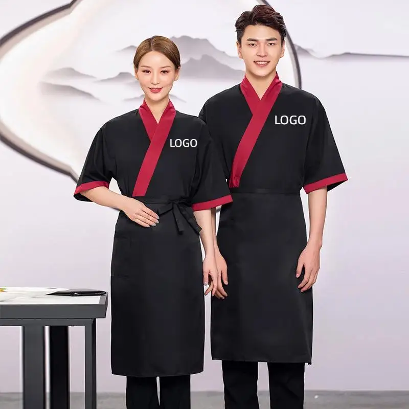 Униформа шеф-повара в японском стиле с короткими рукавами и принтом логотипа для мужчин и женщин, суши-ресторан, официант, спецодежда, кухонная куртка для приготовления пищи
Униформа шеф-повара в японском стиле с короткими рукавами и принтом логотипа для мужчин и женщин, суши-ресторан, официант, спецодежда, кухонная куртка для приготовления пищи