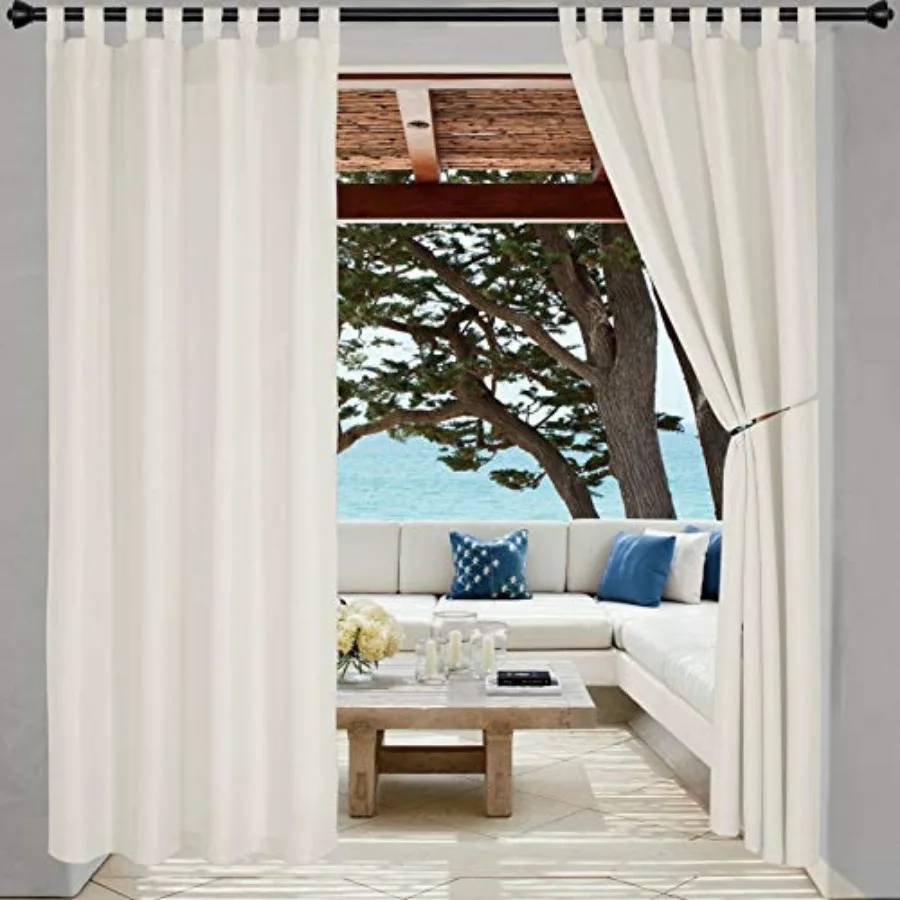Indoor/Outdoor Curtains - Waterproof Tab Top Patio Curtains Sun Blocking Set of 2 Panels Thermal Insulated Curtain for Porch, P
Indoor/Outdoor Curtains - Waterproof Tab Top Patio Curtains Sun Blocking Set of 2 Panels Thermal Insulated Curtain for Porch, P