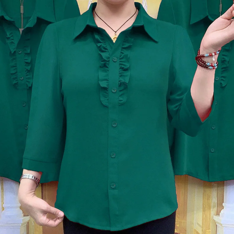 Solid Women's Fashion Design Blouse Loose Shirt Dress Three Sleeve Vintage Clothes for Women Tops Shirts Blouses
Solid Women's Fashion Design Blouse Loose Shirt Dress Three Sleeve Vintage Clothes for Women Tops Shirts Blouses