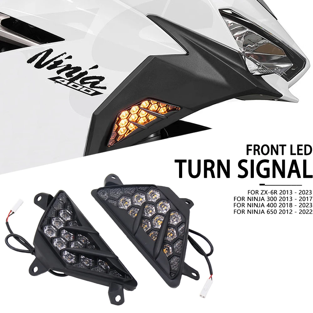 New Motorcycle Front LED Turn Signal Light Indicator Blinker For Kawasaki Ninja300 Ninja400 Ninja650 Ninja1000 NINJA ZX6R ZX-6R
New Motorcycle Front LED Turn Signal Light Indicator Blinker For Kawasaki Ninja300 Ninja400 Ninja650 Ninja1000 NINJA ZX6R ZX-6R
