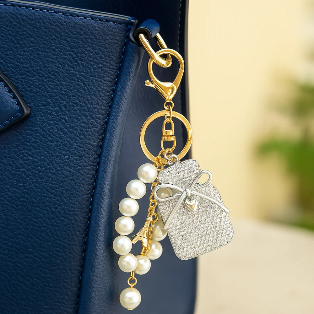 Bow Knot Shape Keychain Pearls Tassel Rhinestone Keyring Rhinestone Inlaid Cute Shape Shape Keyring Fashion Accessory
Bow Knot Shape Keychain Pearls Tassel Rhinestone Keyring Rhinestone Inlaid Cute Shape Shape Keyring Fashion Accessory