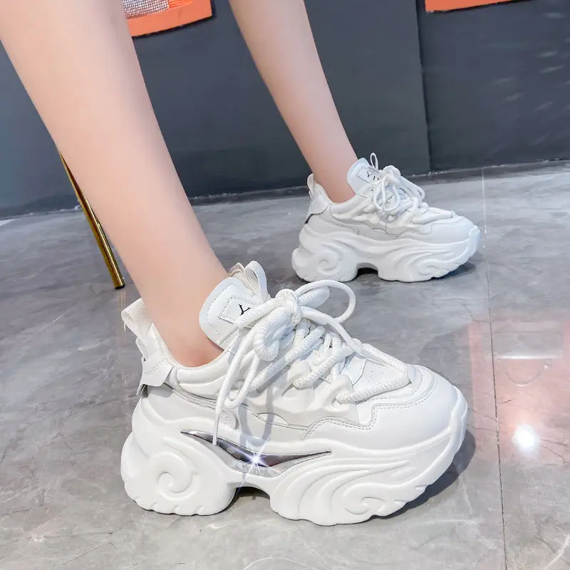 New Shiny Sequins Chunky Platform Sneakers Women Breathable Lace Up Height Increase Shoes Woman Fashion Cute White Sneakers
New Shiny Sequins Chunky Platform Sneakers Women Breathable Lace Up Height Increase Shoes Woman Fashion Cute White Sneakers