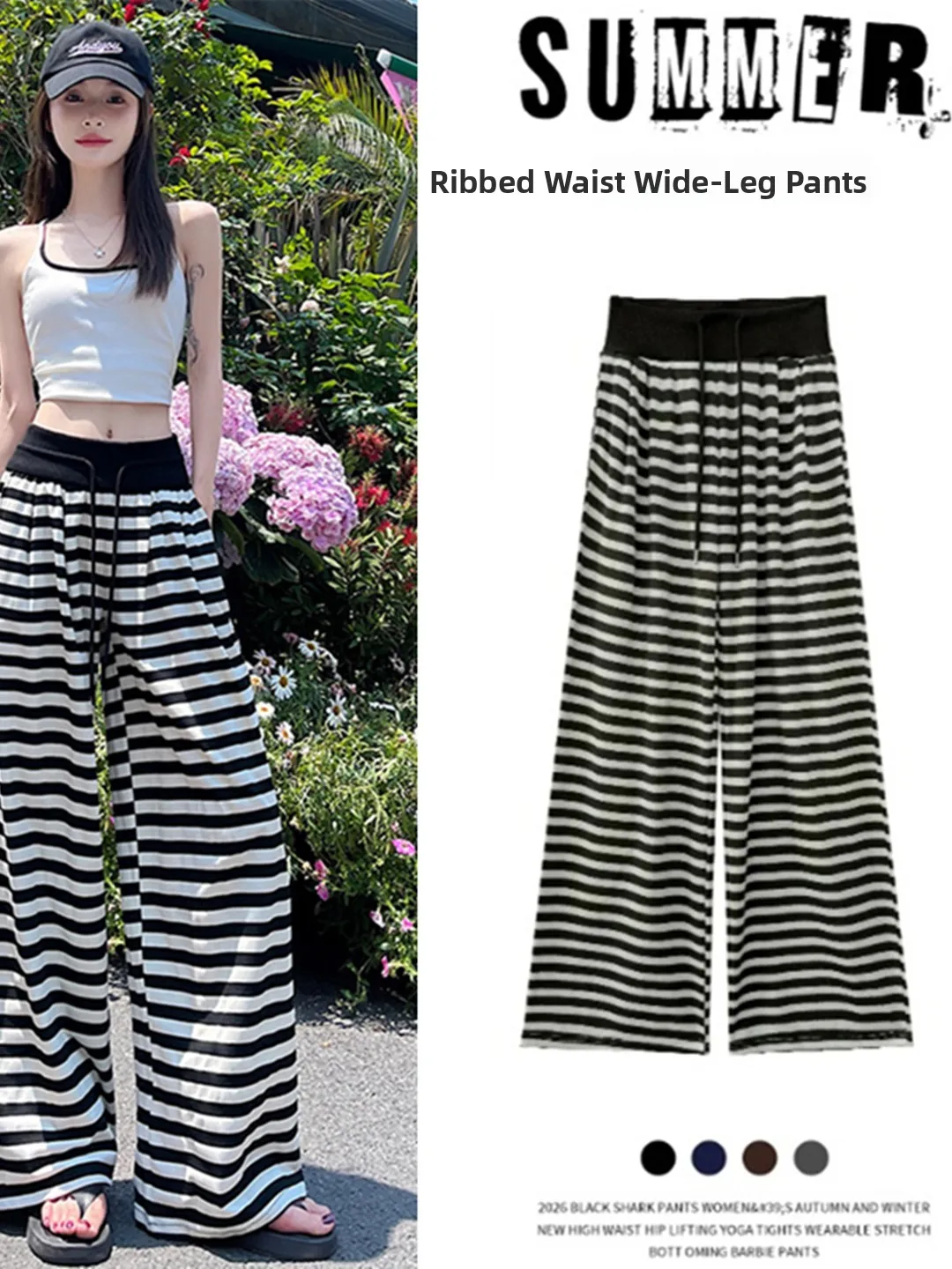 High Waist plus Size Striped Wide Leg Pants Women Loose Casual Straight Long Trousers Summer 2026 Fashion plus Size Clothing
High Waist plus Size Striped Wide Leg Pants Women Loose Casual Straight Long Trousers Summer 2026 Fashion plus Size Clothing