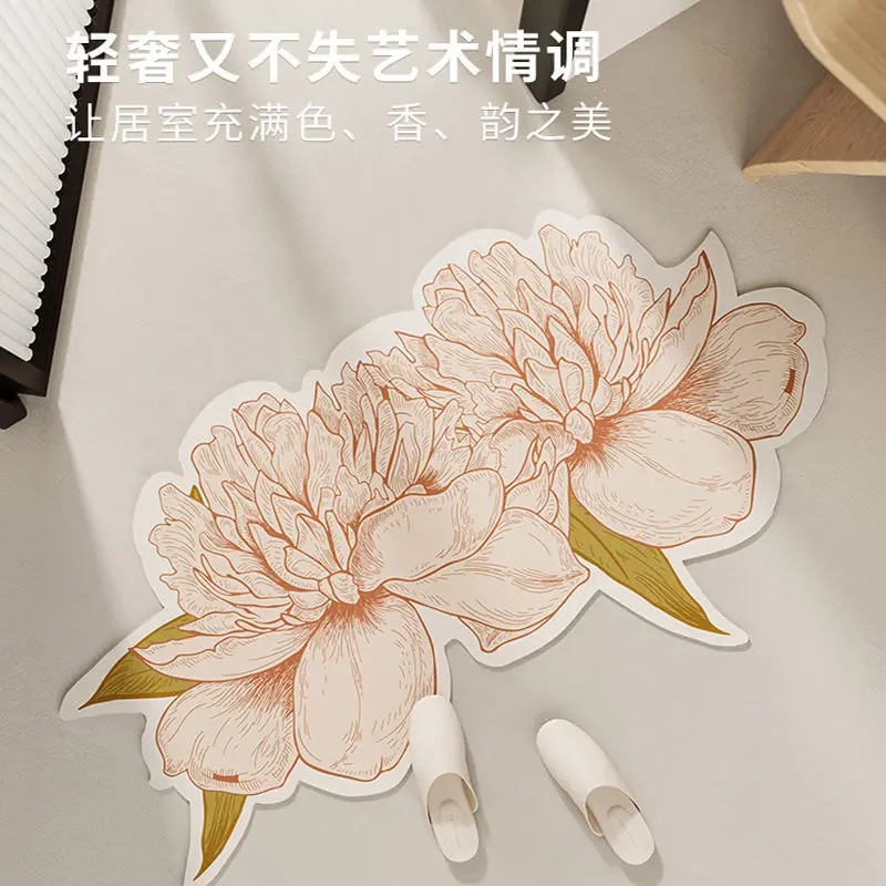 European Floral Toilet Bathroom Door Soft Diatom Mud Absorbent Floor Mat Shaped Non Slip Floor Mat for Household Toilet
European Floral Toilet Bathroom Door Soft Diatom Mud Absorbent Floor Mat Shaped Non Slip Floor Mat for Household Toilet
