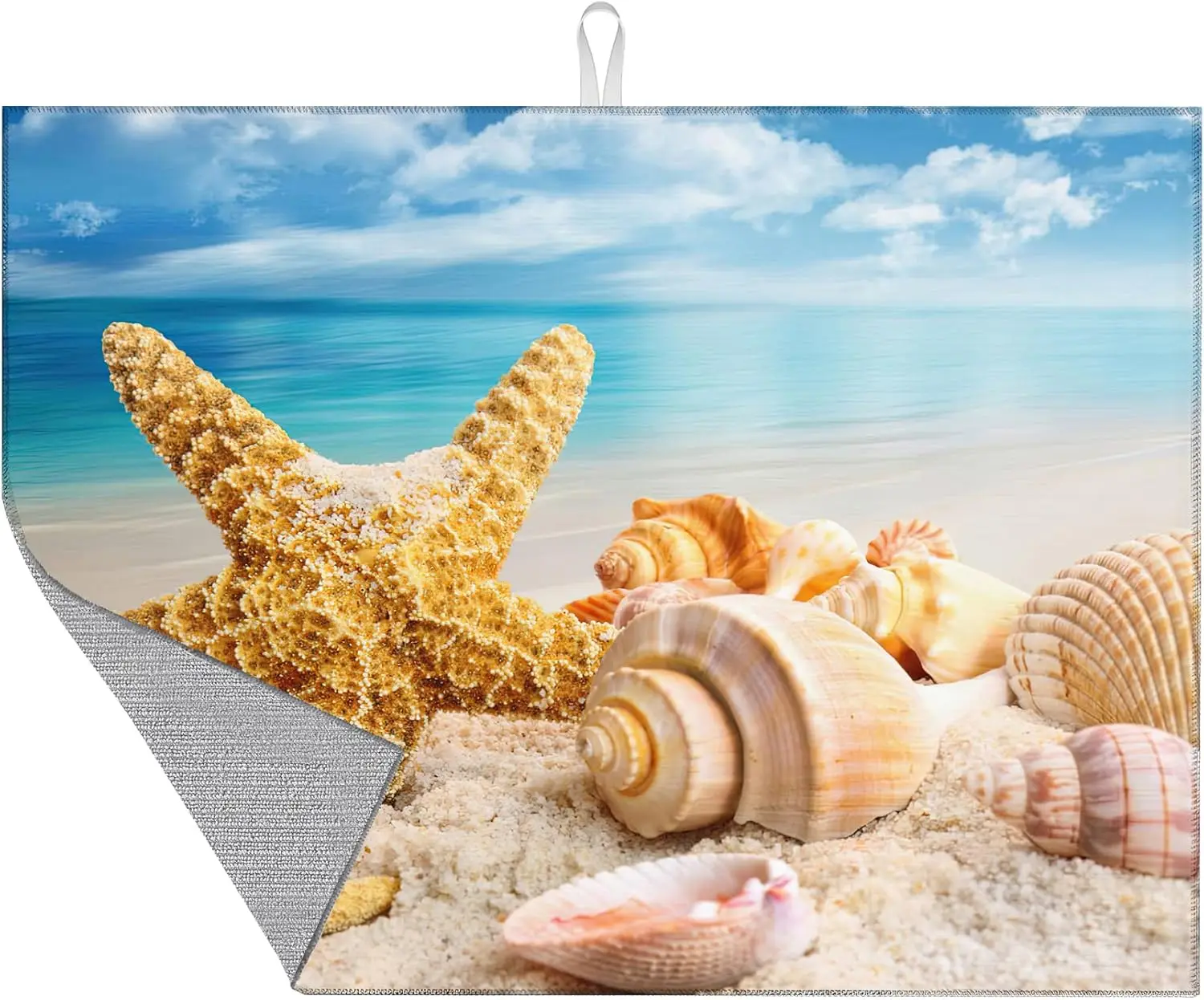 Starfish and Seashell on Beach Dish Mat Drying Kitchen Mat Microfiber Absorbent Fast Dry kitchen accessories
Starfish and Seashell on Beach Dish Mat Drying Kitchen Mat Microfiber Absorbent Fast Dry kitchen accessories