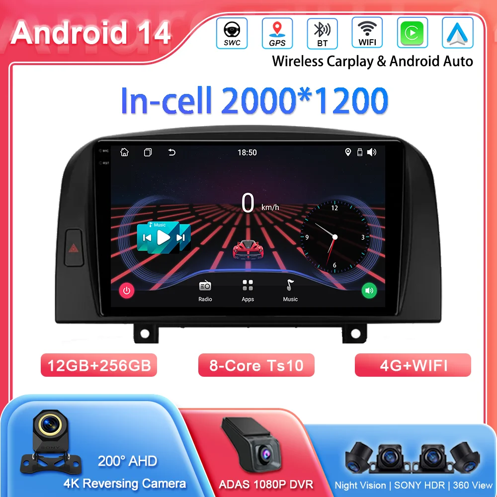 Автомобильный DVD Android 14 для Hyundai Sonata NF 2004-2008, авто радио, стерео мультимедийный плеер, GPS-навигация, Carplay, QLED, сенсорный экран
Автомобильный DVD Android 14 для Hyundai Sonata NF 2004-2008, авто радио, стерео мультимедийный плеер, GPS-навигация, Carplay, QLED, сенсорный экран