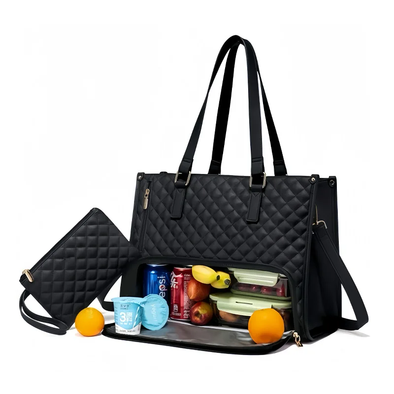 Women Lunch Tote Bag Multi-Function Laptop Bag Multi-Compartment Quilted Handbag with Purse Large Capacity for Food Fruits
Women Lunch Tote Bag Multi-Function Laptop Bag Multi-Compartment Quilted Handbag with Purse Large Capacity for Food Fruits