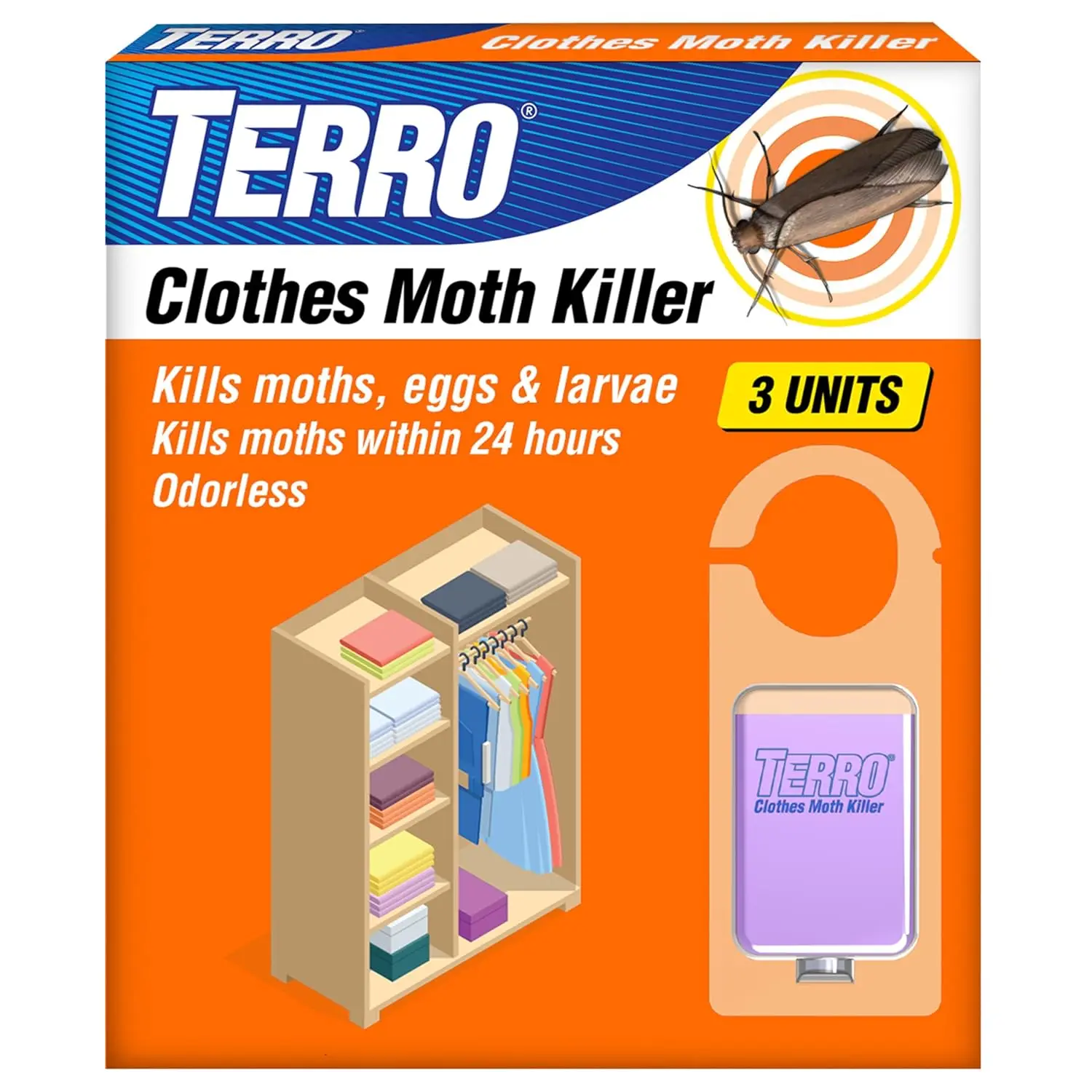 Clothes Moth Killer 3 Pack – Kills Adult Moths, Larvae & Eggs, Odorless, 24h Fast Acting, 6-Month Protection
Clothes Moth Killer 3 Pack – Kills Adult Moths, Larvae & Eggs, Odorless, 24h Fast Acting, 6-Month Protection
