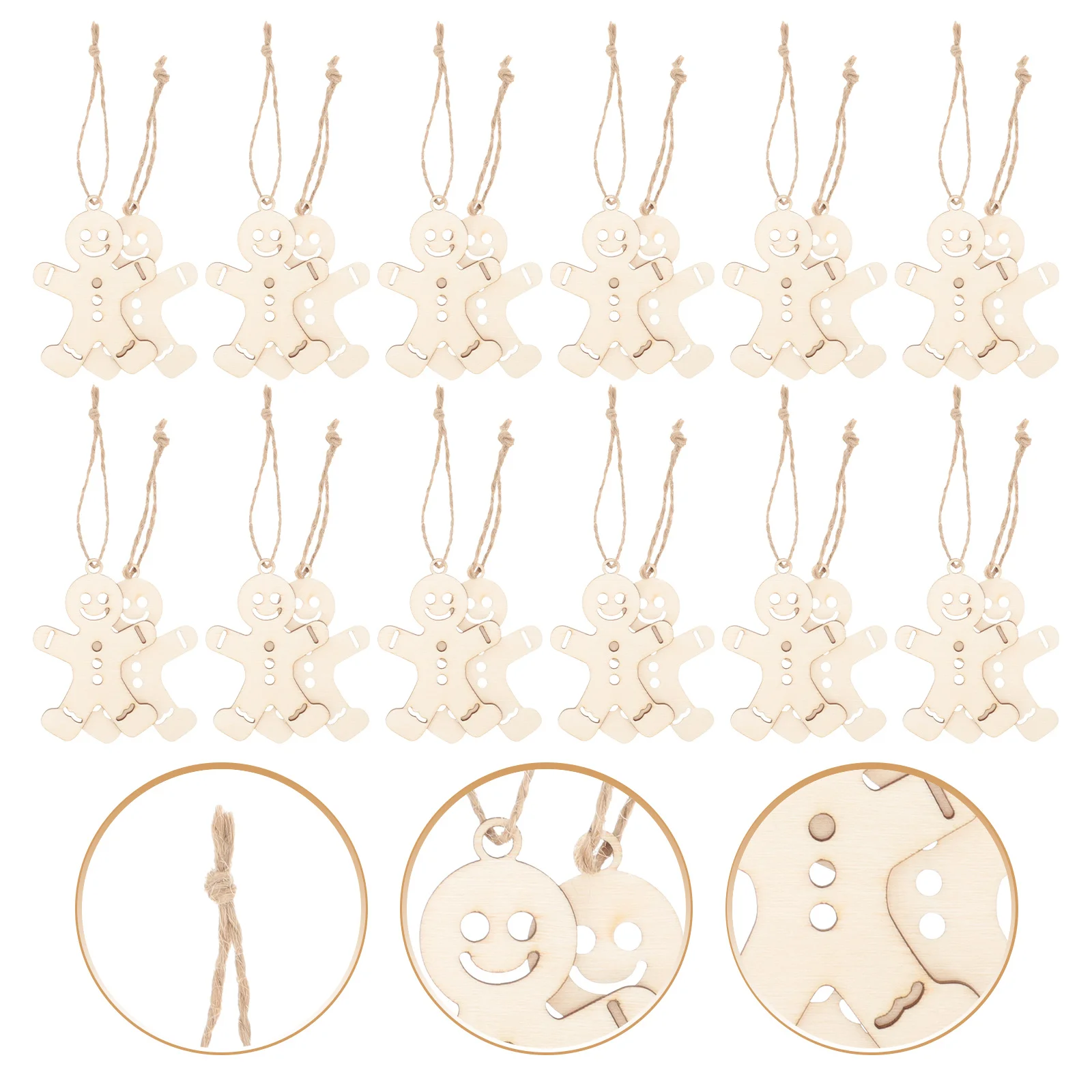 100Pcs Gingerbread Man Decorations Wooden Unpainted Cutout Shapes for Christmas DIY Hanging Ornament Party Window Wall Crafts
100Pcs Gingerbread Man Decorations Wooden Unpainted Cutout Shapes for Christmas DIY Hanging Ornament Party Window Wall Crafts