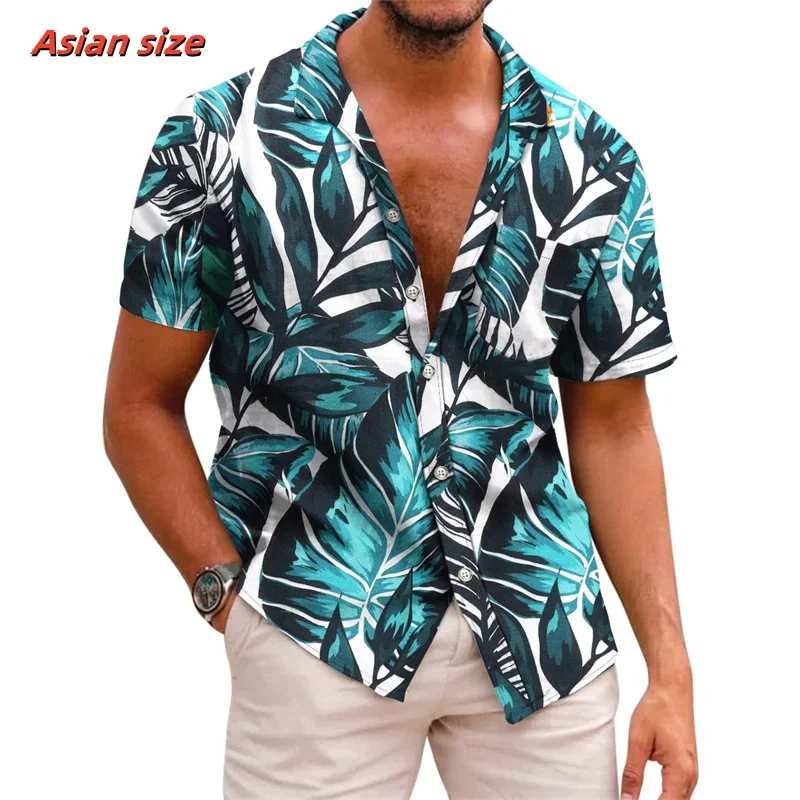 Leaf Coconut Tree Pattern Hawaiian Shirt For Men Plants 3D Printed Short Sleeve Tops Casual Lapel Aloha Shirts Loose Blouses
Leaf Coconut Tree Pattern Hawaiian Shirt For Men Plants 3D Printed Short Sleeve Tops Casual Lapel Aloha Shirts Loose Blouses