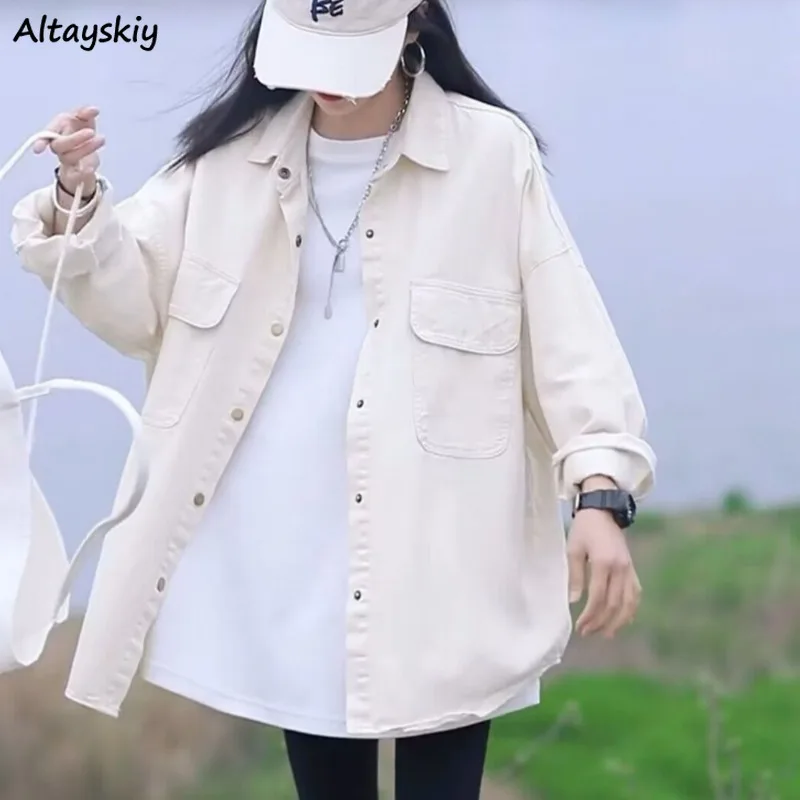 Shirts Women Korean Style Clothing Autumn Simple Casual All-match Loose Fit Coats High Street Minimalist Classic Female Youthful
Shirts Women Korean Style Clothing Autumn Simple Casual All-match Loose Fit Coats High Street Minimalist Classic Female Youthful