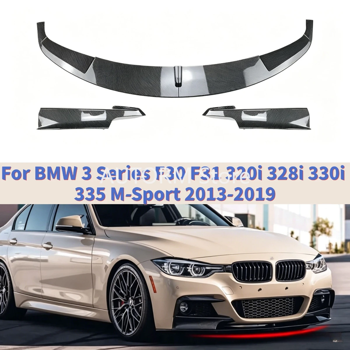 For BMW 3 Series F30 F31 320i 328i 330i 335 2013-2019 M-Sport Diffuser Splitter Bumper Lip Spoiler Bodykits Auto Accessories
For BMW 3 Series F30 F31 320i 328i 330i 335 2013-2019 M-Sport Diffuser Splitter Bumper Lip Spoiler Bodykits Auto Accessories