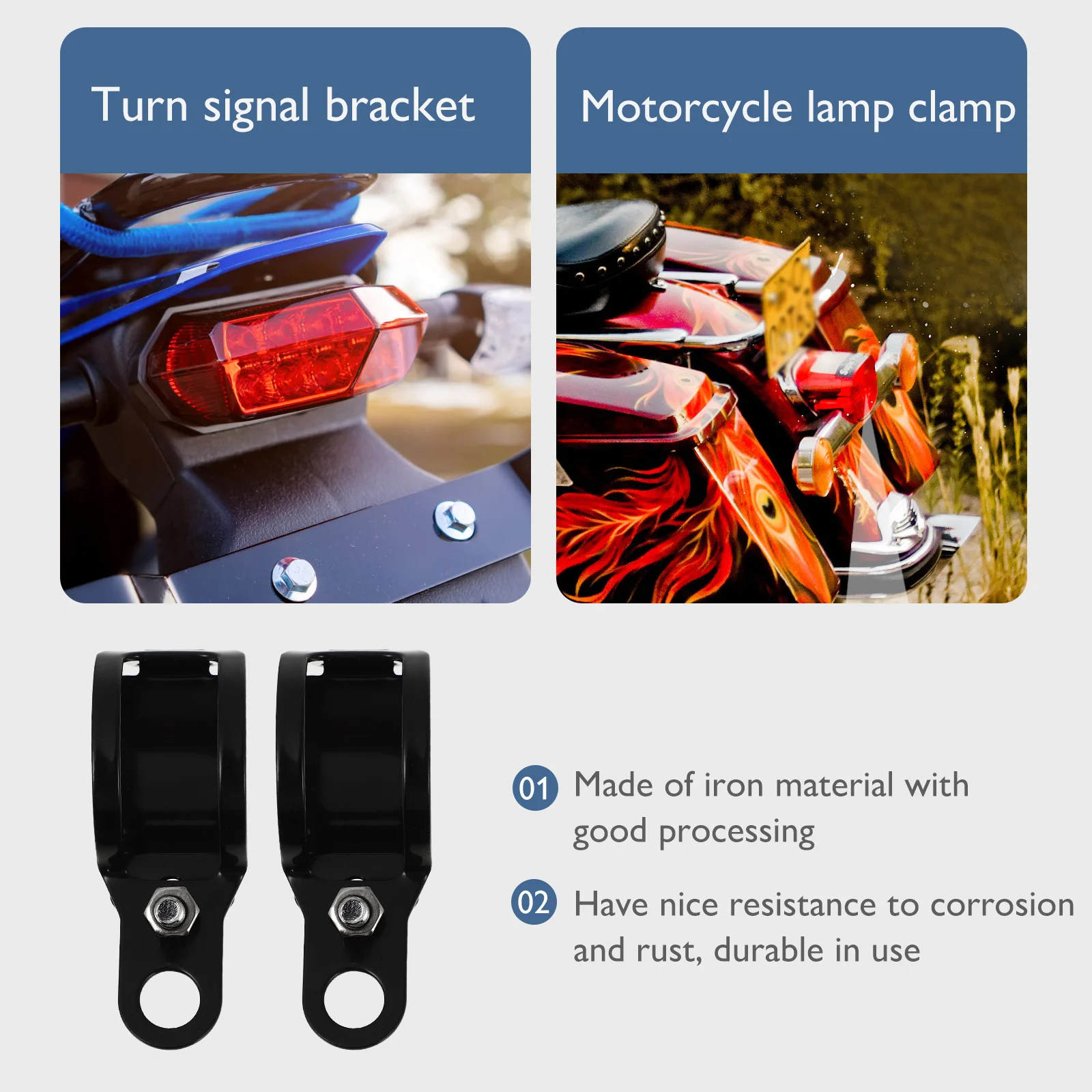 2pcs Motorcycle Turn Signal Bracket Mount For Front Forks Handlebar Durable Corrosion Resistant Motorcycle
2pcs Motorcycle Turn Signal Bracket Mount For Front Forks Handlebar Durable Corrosion Resistant Motorcycle