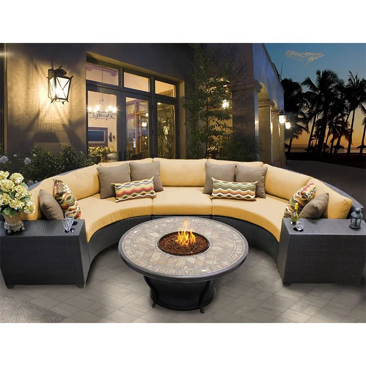 High-End Modern Design Outdoor Furniture Curved Garden Round Sectional Rattan Sofa Set Aluminum Frame For Hotels Villas Parks
High-End Modern Design Outdoor Furniture Curved Garden Round Sectional Rattan Sofa Set Aluminum Frame For Hotels Villas Parks
