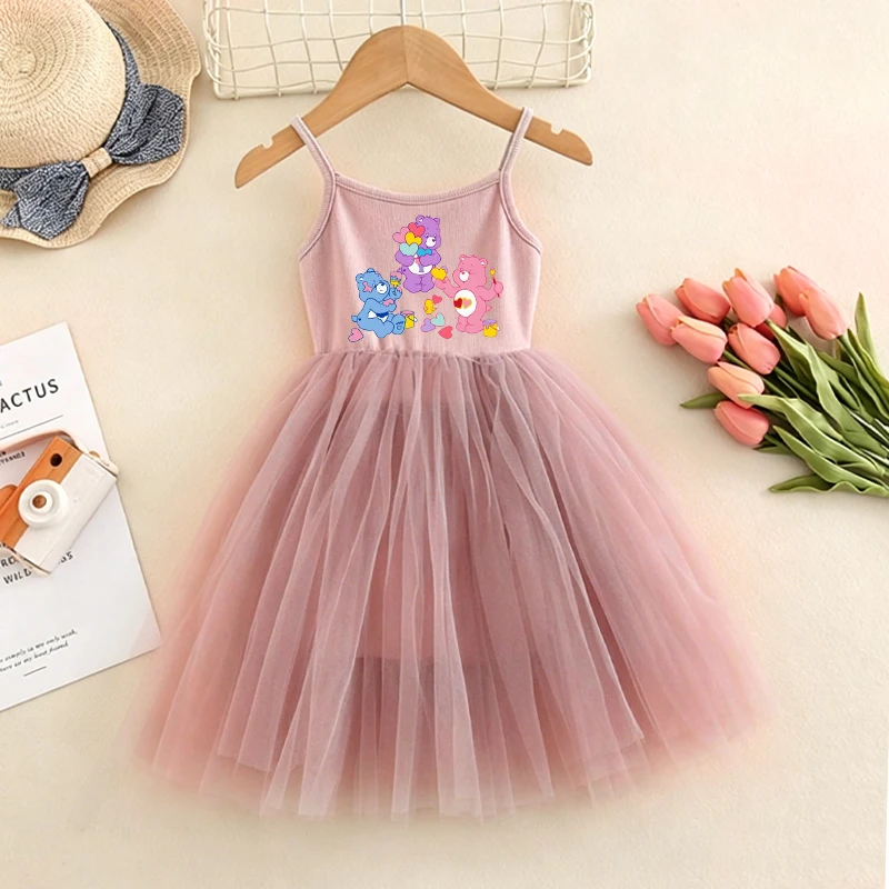Cute Cares Bears Princess Dress New Girls Kawaii Yarn Skirt Summer Kids Clothes Fashion Slip Dresses Children Short Sleeves Gift
Cute Cares Bears Princess Dress New Girls Kawaii Yarn Skirt Summer Kids Clothes Fashion Slip Dresses Children Short Sleeves Gift