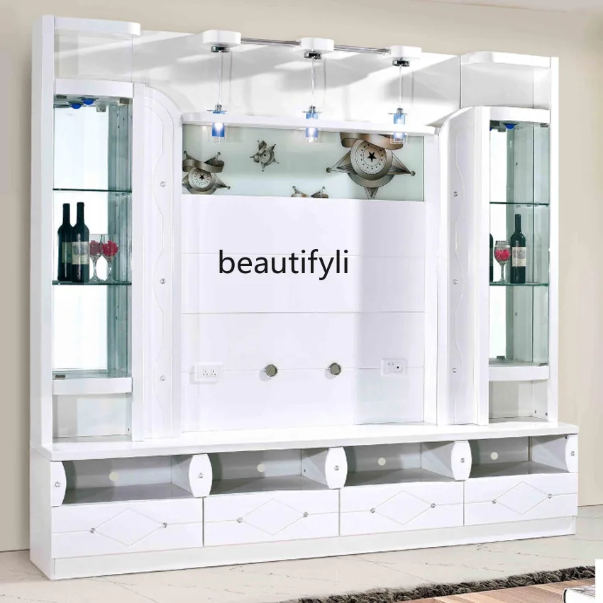 Living room integrated TV cabinet, modern simple combination wall European multi-functional storage background wall cabinet
Living room integrated TV cabinet, modern simple combination wall European multi-functional storage background wall cabinet