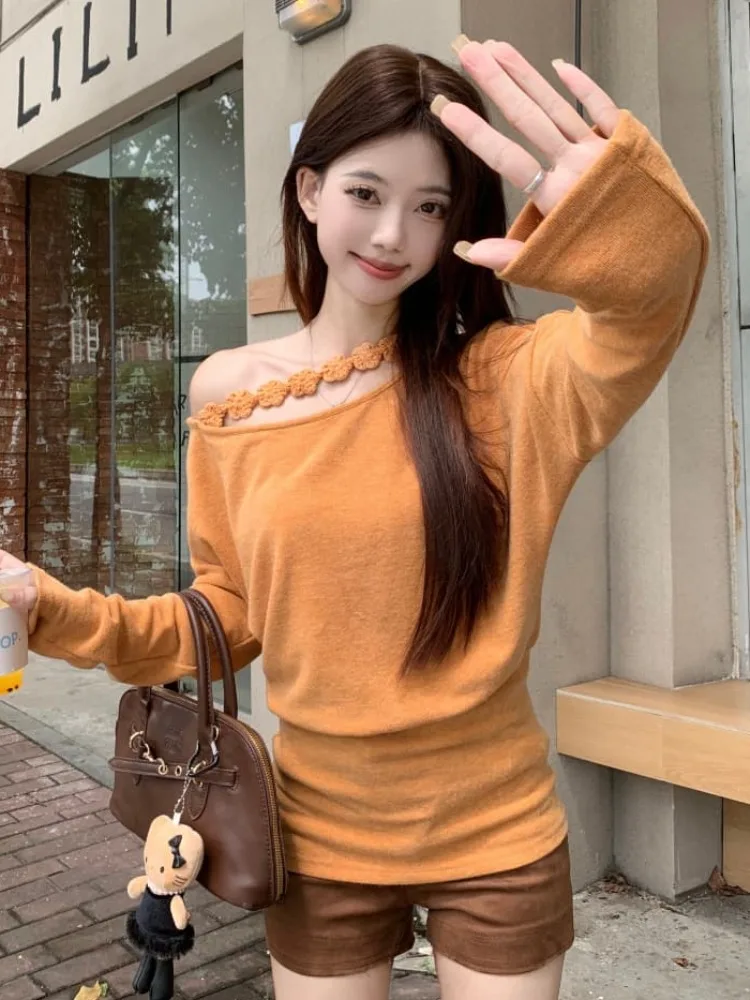 Casual Shoulder Bared Long Sleeve Knitted Top Women's Fashionable Top Autumn Winter New Style Standard Fit Breathable Skin Fr...
Casual Shoulder Bared Long Sleeve Knitted Top Women's Fashionable Top Autumn Winter New Style Standard Fit Breathable Skin Fr...