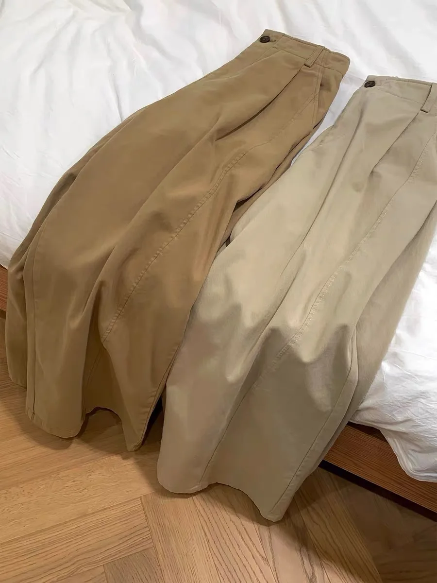 Khaki Wide Leg Pants Women High Waist Loose Drape Casual Straight Leg Slimming Trousers Versatile Comfortable plus Size
Khaki Wide Leg Pants Women High Waist Loose Drape Casual Straight Leg Slimming Trousers Versatile Comfortable plus Size