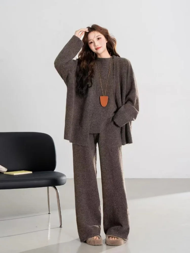 Autumn Winter Women Solid Long Sleeves Knitted Cardigans Sweaters + Wide Leg Long Pants And Vest Tops Fashion Three Piece Sets
Autumn Winter Women Solid Long Sleeves Knitted Cardigans Sweaters + Wide Leg Long Pants And Vest Tops Fashion Three Piece Sets