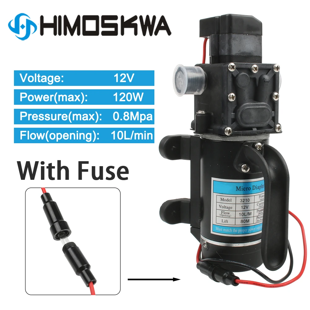 DC12V24V 120W микроэлектрический мембранный водяной насос автоматический переключатель высокого давления для мойки автомобилей распылительный водяной насос 0,8-1,3 МПа 10 л/мин
DC12V24V 120W микроэлектрический мембранный водяной насос автоматический переключатель высокого давления для мойки автомобилей распылительный водяной насос 0,8-1,3 МПа 10 л/мин