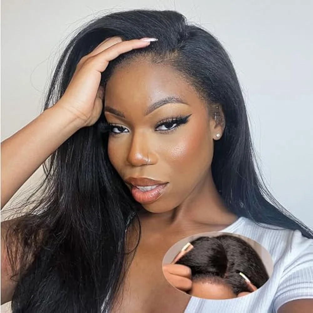 Kinky Straight Human Hair Wigs For Women Wear And Go Glueless Wigs Human Hair Lace Front Wig Pre Cut Lace Lazy Girls Friendly
Kinky Straight Human Hair Wigs For Women Wear And Go Glueless Wigs Human Hair Lace Front Wig Pre Cut Lace Lazy Girls Friendly