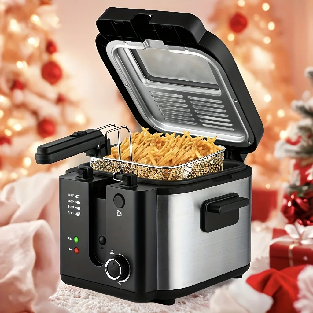 SUSTEAS 1800/1500W/900W Electric Deep Fryer with Stainless Steel Basket | Large Capacity, Adjustable Temperature, Easy-Clean Pot
SUSTEAS 1800/1500W/900W Electric Deep Fryer with Stainless Steel Basket | Large Capacity, Adjustable Temperature, Easy-Clean Pot