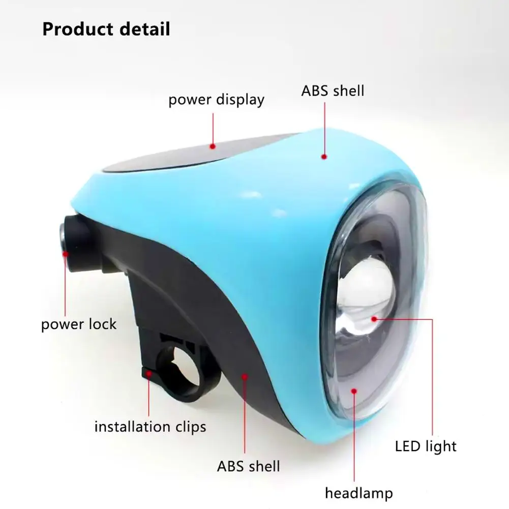 Electric Vehicle Instrument Headlight - 48V-60V Integrated Horn/Power Display LED Daytime Running Light E-Bikes Accessory
Electric Vehicle Instrument Headlight - 48V-60V Integrated Horn/Power Display LED Daytime Running Light E-Bikes Accessory