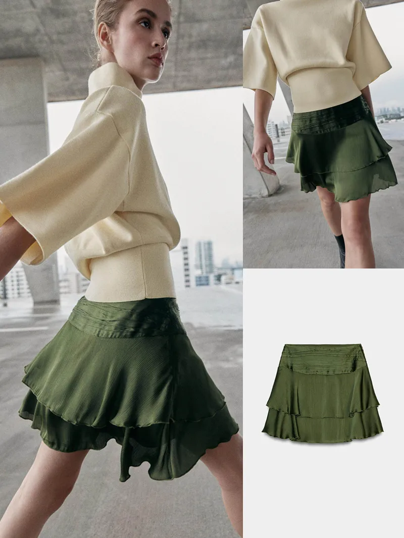 Faionable Silk Satin ort Skirt Layered Decoration Cake Skirt Women's Casual Sle Ci Commuting Travel Suitable
Faionable Silk Satin ort Skirt Layered Decoration Cake Skirt Women's Casual Sle Ci Commuting Travel Suitable