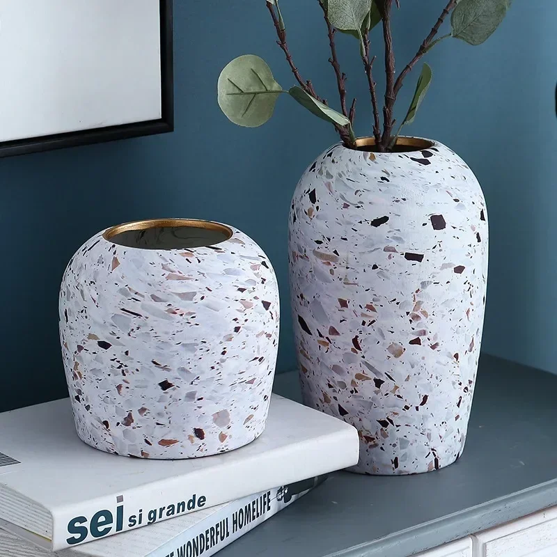 Creative Nordic Living Room Ceramic Vase Office Restaurant Dried Flower Flower Arrangement Terrazzo Pattern Craft Decoration
Creative Nordic Living Room Ceramic Vase Office Restaurant Dried Flower Flower Arrangement Terrazzo Pattern Craft Decoration