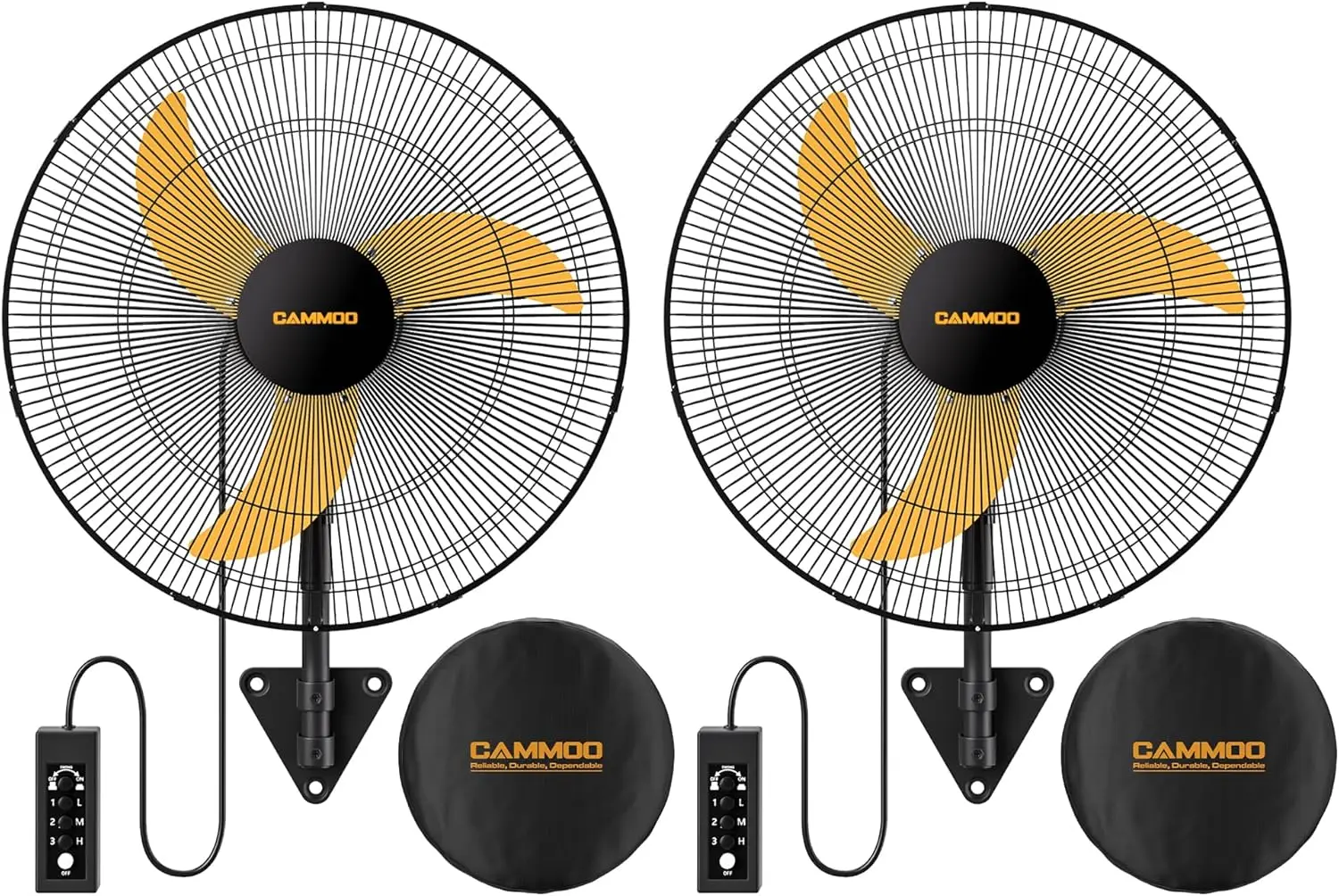 20 Inch Wall Mount Fan Oscillating with 600D Oxford Cover, Extended 3.3ft Wired Remote and 6.6ft Power Cord, 3-Speed High Veloci
20 Inch Wall Mount Fan Oscillating with 600D Oxford Cover, Extended 3.3ft Wired Remote and 6.6ft Power Cord, 3-Speed High Veloci