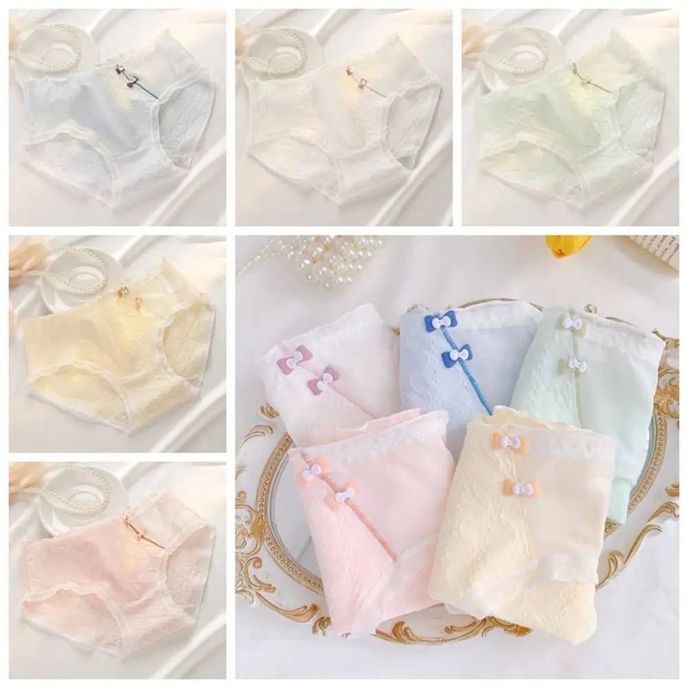 5PCS Elastic Mid Waist Sweet Panties Underpants Cotton Crotch Mesh Briefs Bow Underwear Seamless Briefs Women Women
5PCS Elastic Mid Waist Sweet Panties Underpants Cotton Crotch Mesh Briefs Bow Underwear Seamless Briefs Women Women