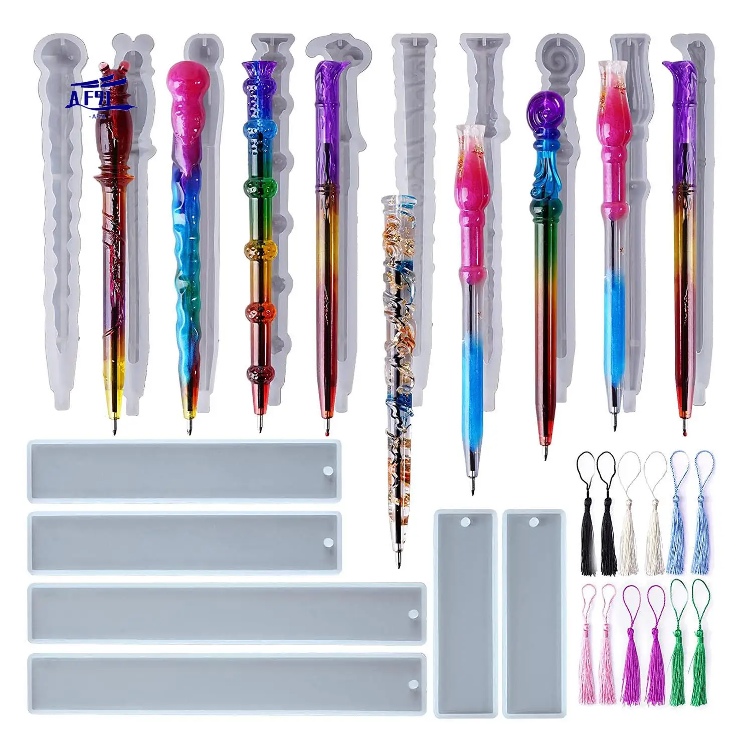 AF91-Silicone Molds For Resin, Epoxy Molds With 10Pcs Resin Pen Molds, 6Pcs Bookmark Resin Molds For DIY Crafts, Gifts
AF91-Silicone Molds For Resin, Epoxy Molds With 10Pcs Resin Pen Molds, 6Pcs Bookmark Resin Molds For DIY Crafts, Gifts
