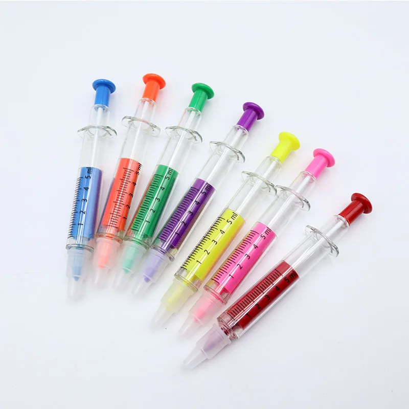 3pcs Creative Syringe Shape Highlighter Pens Multicolor Chisel Tip Markers for Students Note Taking random color
3pcs Creative Syringe Shape Highlighter Pens Multicolor Chisel Tip Markers for Students Note Taking random color
