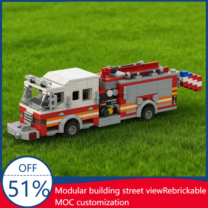 465 PCS Customize Series Fire Engine Model 64 MOC Building Blocks Model Children Puzzles DIY Creative Toy Halloween Display Gift
465 PCS Customize Series Fire Engine Model 64 MOC Building Blocks Model Children Puzzles DIY Creative Toy Halloween Display Gift