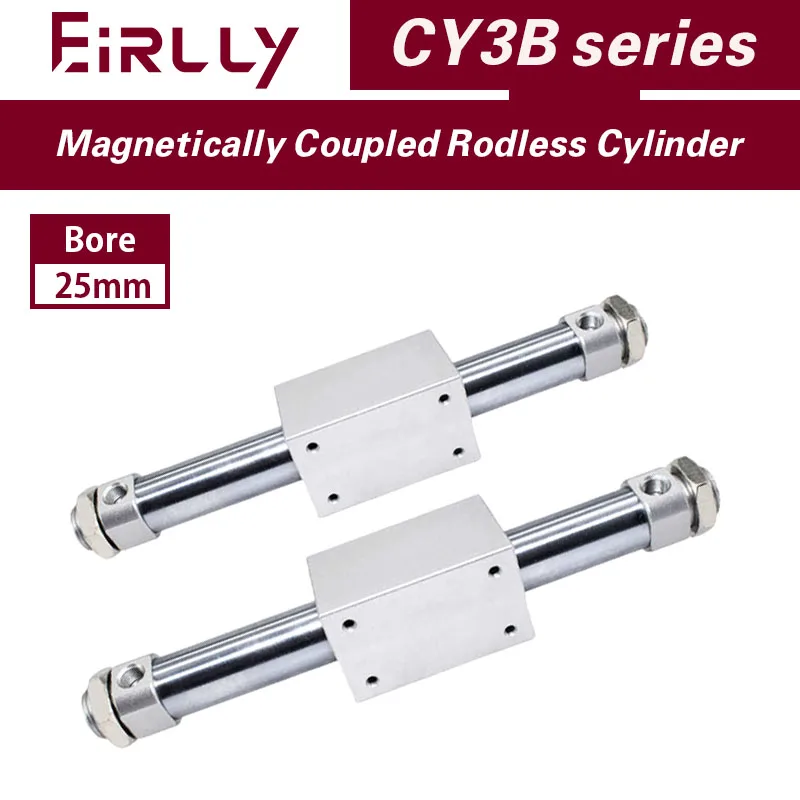 CY3B Series Magnetically Coupled Rodless cylinder bore 25mm high pressure aluminum alloy pneumatic air cylinder CY3B25-100/1500
CY3B Series Magnetically Coupled Rodless cylinder bore 25mm high pressure aluminum alloy pneumatic air cylinder CY3B25-100/1500