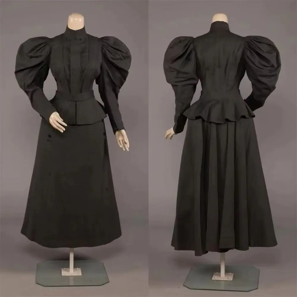 1897s Fashion French Dress Victorian Edwardian Walking Skirt Womens Vintage Suit Historical Dress Custom Made
1897s Fashion French Dress Victorian Edwardian Walking Skirt Womens Vintage Suit Historical Dress Custom Made