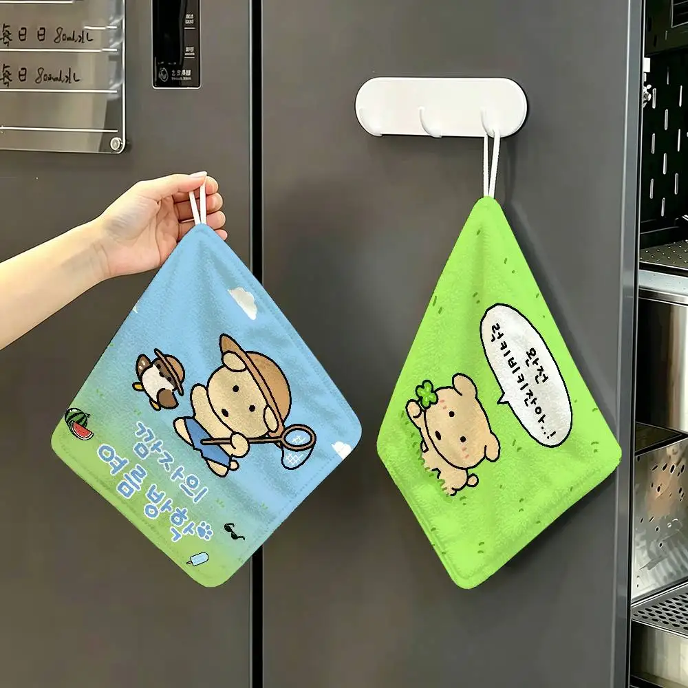 G-Ggamja Polyester Cotton Hanging Kitchen Towel, Skin Friendly Hand Wiping Towel for Hotel Cafe Household
G-Ggamja Polyester Cotton Hanging Kitchen Towel, Skin Friendly Hand Wiping Towel for Hotel Cafe Household
