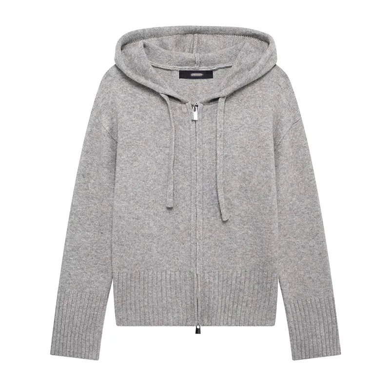 Women's Top 2025 New Fashion Solid Color Women's Jacket Spring And Autumn Casual Long-Sleeved Knitted Hooded Women's Jacket H350
Women's Top 2025 New Fashion Solid Color Women's Jacket Spring And Autumn Casual Long-Sleeved Knitted Hooded Women's Jacket H350